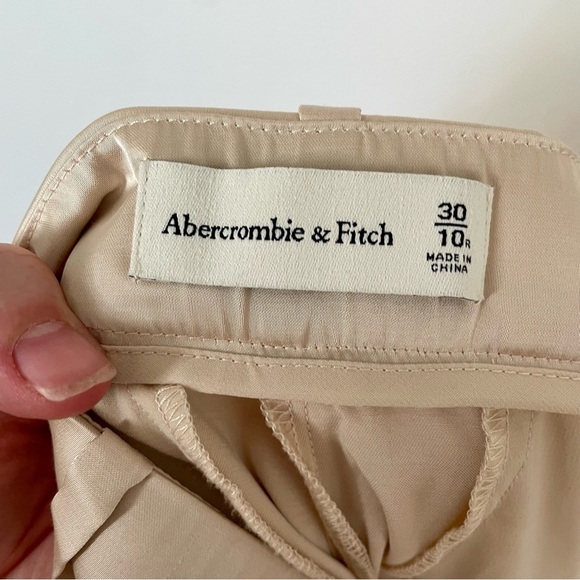 Abercrombie and Fitch Sloane Satin Tailored Wide Leg Pants Champagne Size 30/10 - Picture 3 of 7